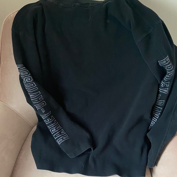 Men’s XL Harley-Davidson Black Logo Quarter-Zip Pullover - Picture 5 of 7